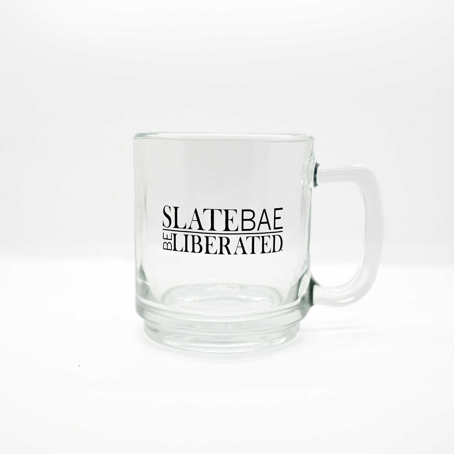 "Be Liberated" Glass Tea Mug